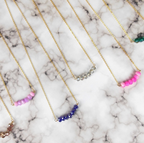 Sparkle Beaded Gold Necklace - Picture 3 of 8